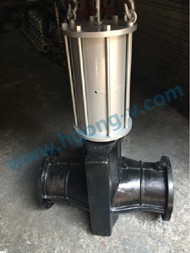 DIN cast iron big size pneumatic pinch valve